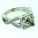 UB8768SMW - 14K White Gold Semi Mount Ring