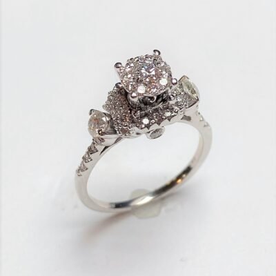 UB8809LSWSH - 14K White Gold Engagement Ring
