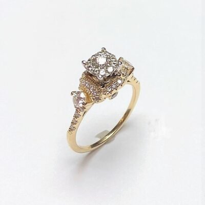 UB8809LSYSH - 14K White Gold Engagement Ring