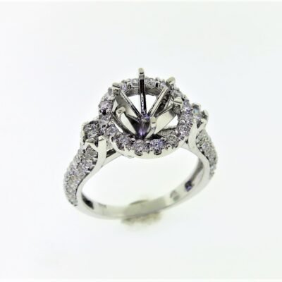 UB8865SMW - 14K White Gold Semi Mount Ring