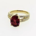 UB8904FYTU - 14K Yellow Gold Tourmaline Fashion Ring