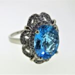 UB8908FWBT - 14K White Gold Ring