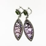 UB8916EWPEAM - 14K White Gold Dangle Earrings