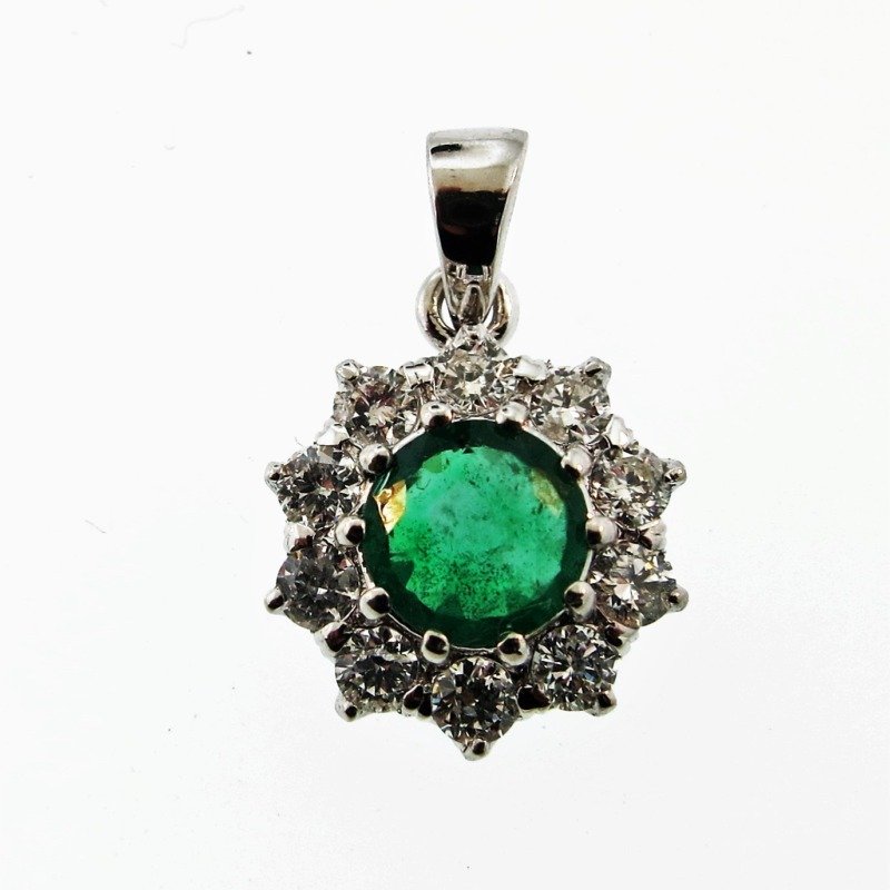 UB8925PWJEM - 14K White Gold Pendant