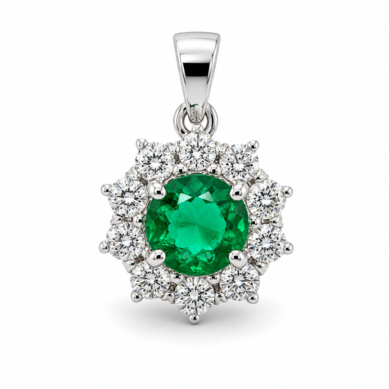 UB8925PWJEM -White Gold Pendant