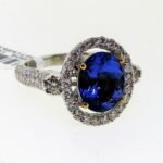 UB8940FWTA - 14K White Gold Colored Stone Ring