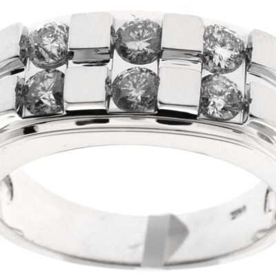 UB9012 - 14K White Gold Gents Ring