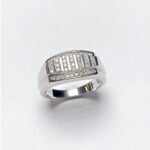 UB9313GEW - 14K White Gold Gents Ring