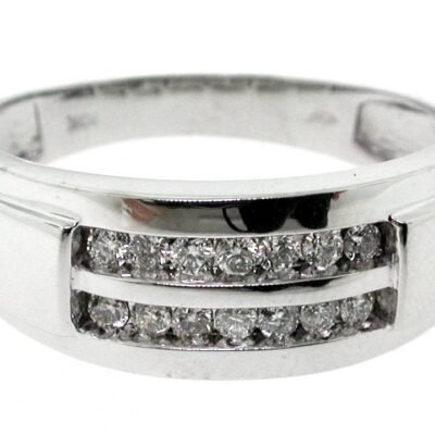 UB9506GW - 10K White Gold Gents Ring