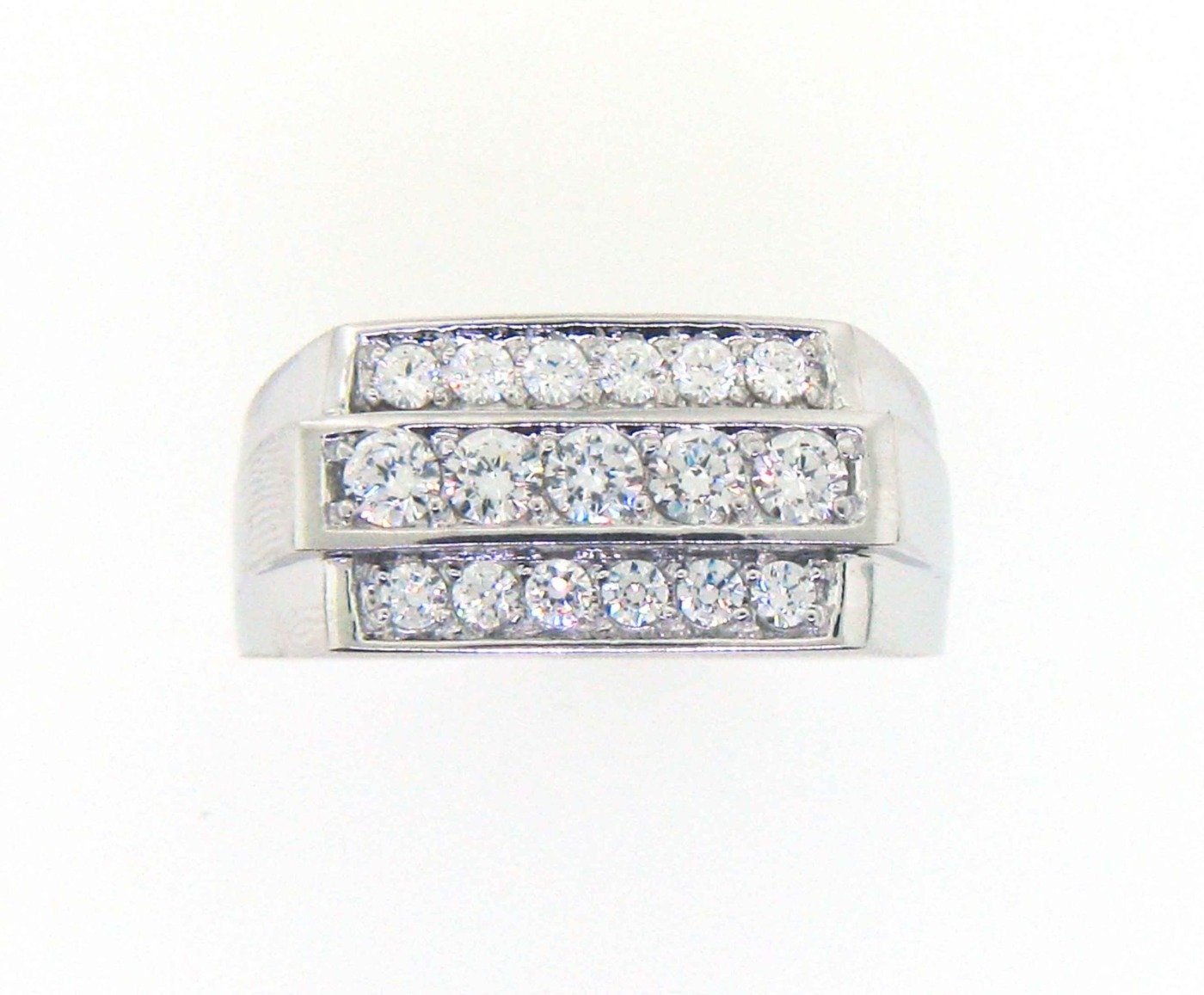 UB9627GW - 14K White Gold Gents Ring