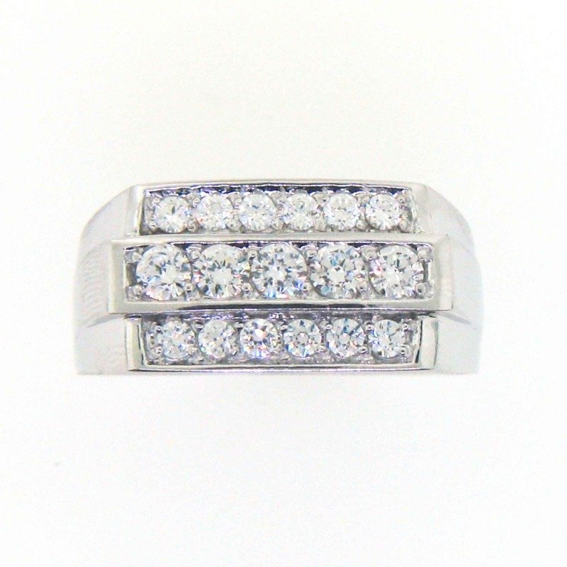 UB9627GW - 14K White Gold Gents Ring