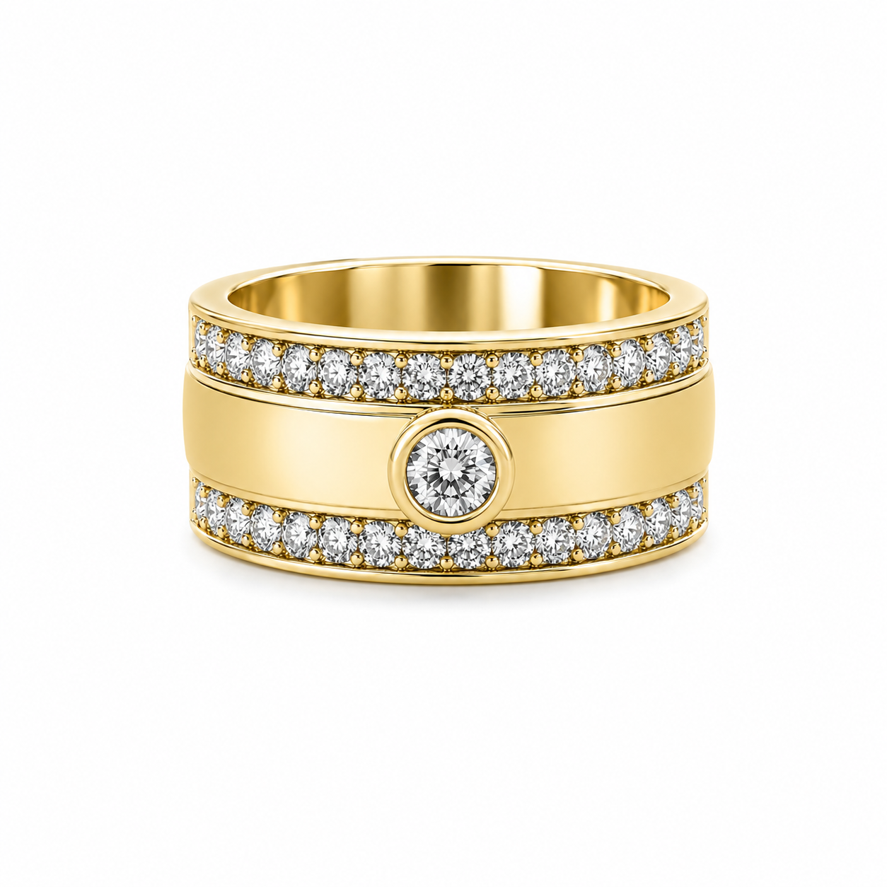 UB9657AY -Yellow Gold Anniversary Ring