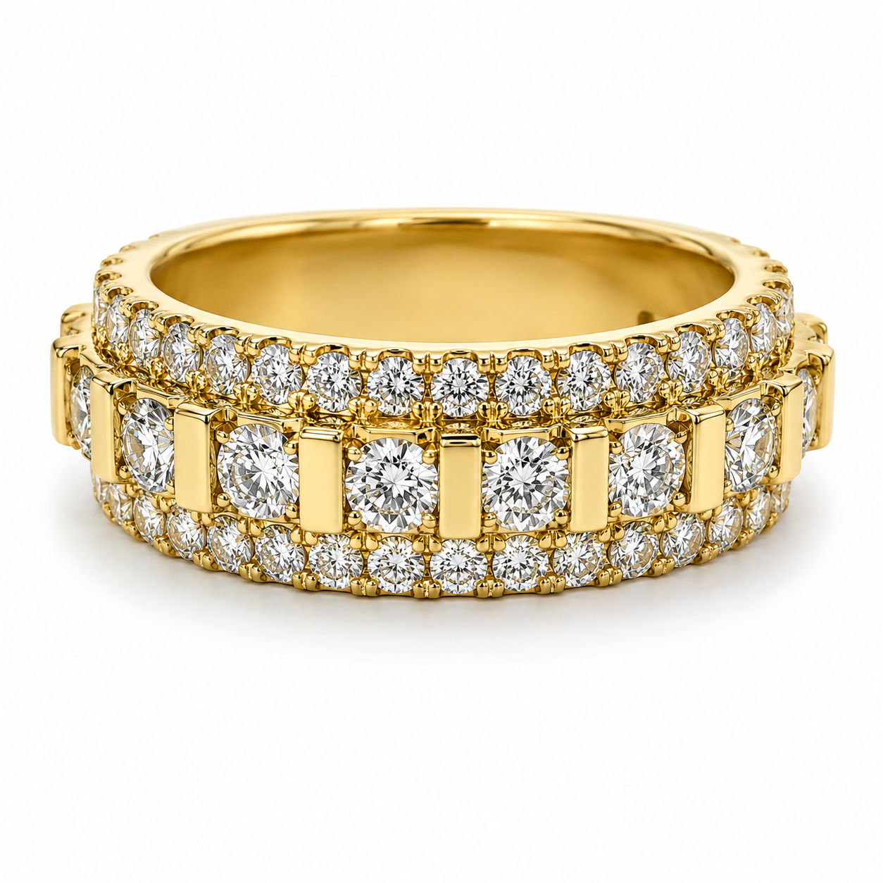 UB9729GY -Yellow Gold Gents Ring