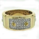 UB9748GWY53 - 14K White Gold Gents Ring