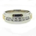 UB9756GYW53 - 14K White Gold Gents Ring