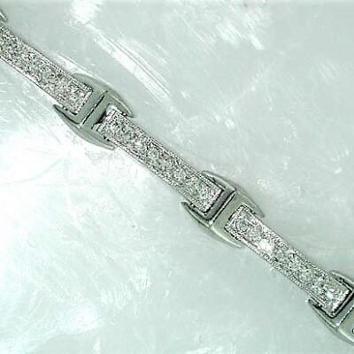 UBV1034BW76 - 14K White Gold Bracelet