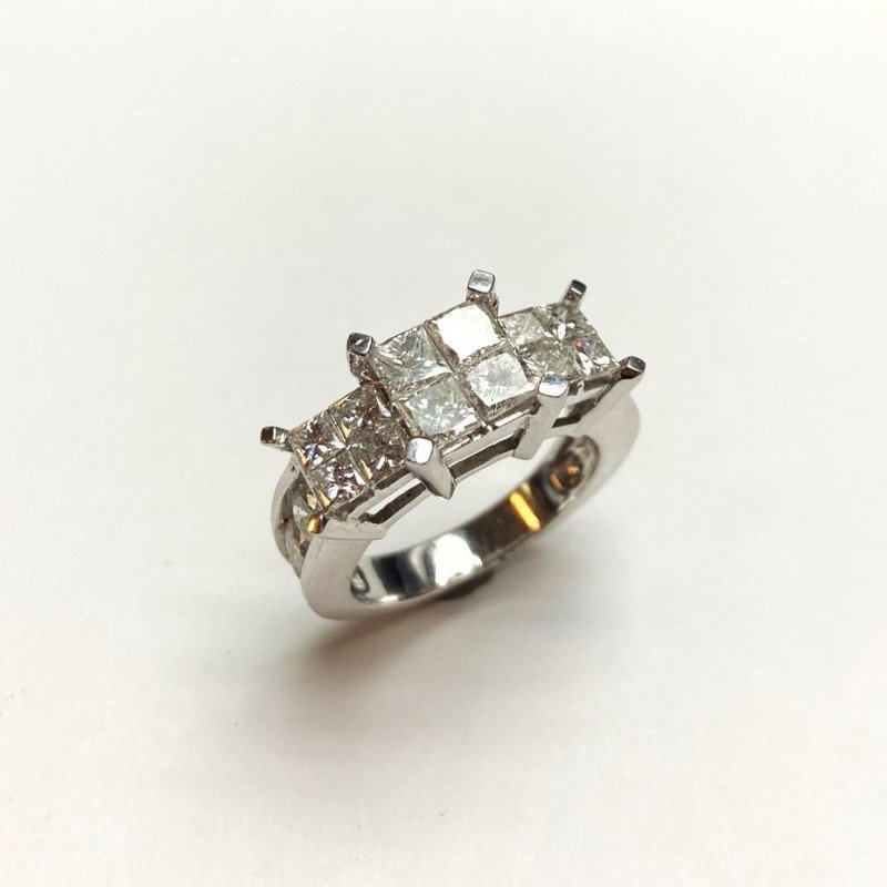UBV3087RW - 14K White Gold Engagement Ring