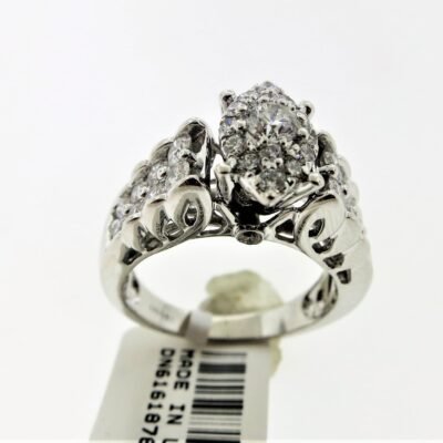 14K White Gold Engagement Ring