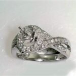 UBV3720SMW - 14K White Gold Semi Mount Ring
