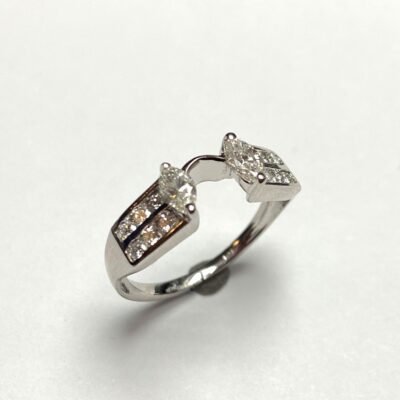 UBV3855W - 14K White Gold Ring