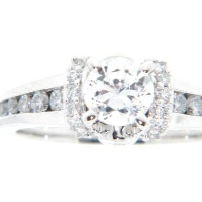 UBV4380LSWCZ - 14K White Gold Engagement Ring
