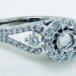 UBV4575SMW - 14K White Gold Semi Mount Ring