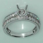 UBV4624SMW - 14K White Gold Semi Mount Ring