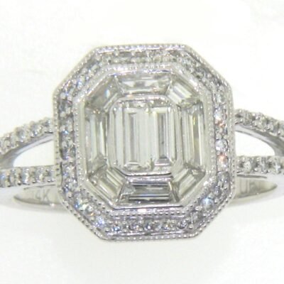 UBV5446FW - 14K White Gold Ring