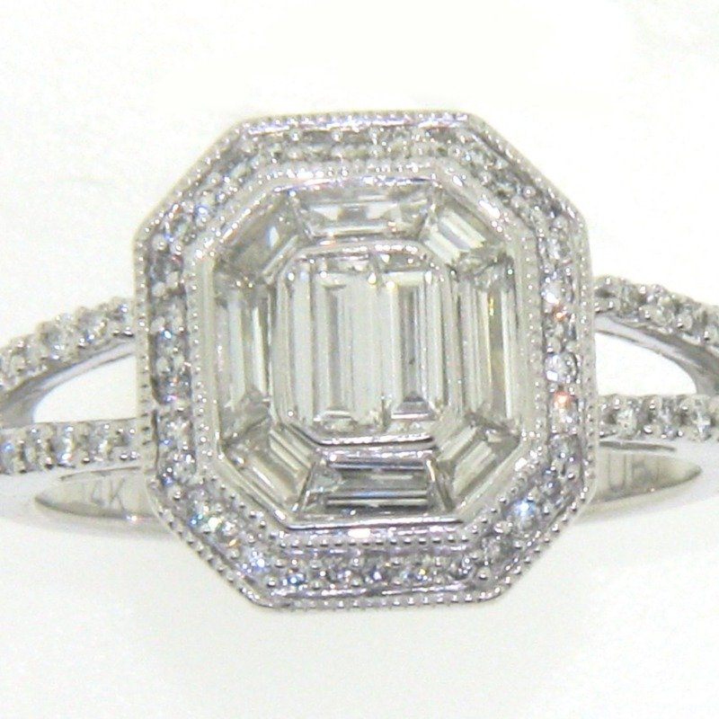 UBV5446FW - 14K White Gold Ring