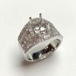 UBV5567SMW - 14K White Gold Semi Mount Ring