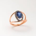 UBV7064FPTA55 - 14K Rose Gold Colored Stone Ring