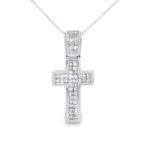 AP10653W - 14K White Gold Cross Pendant