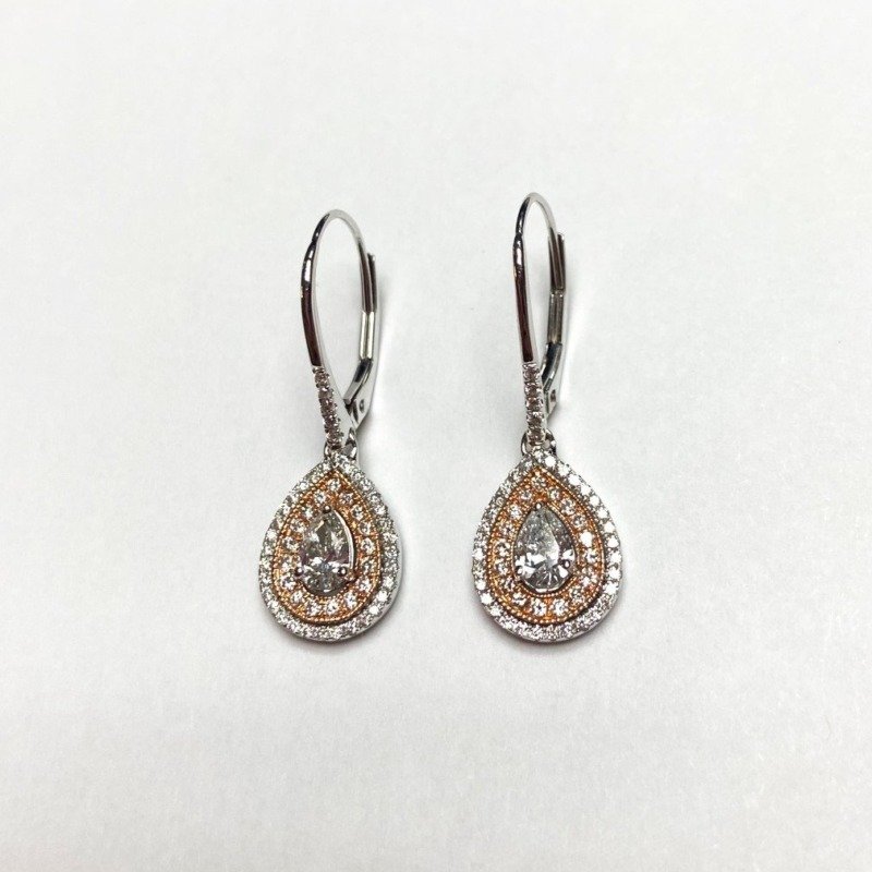 UBV6522EWY - 14K Two Tones Gold Earrings