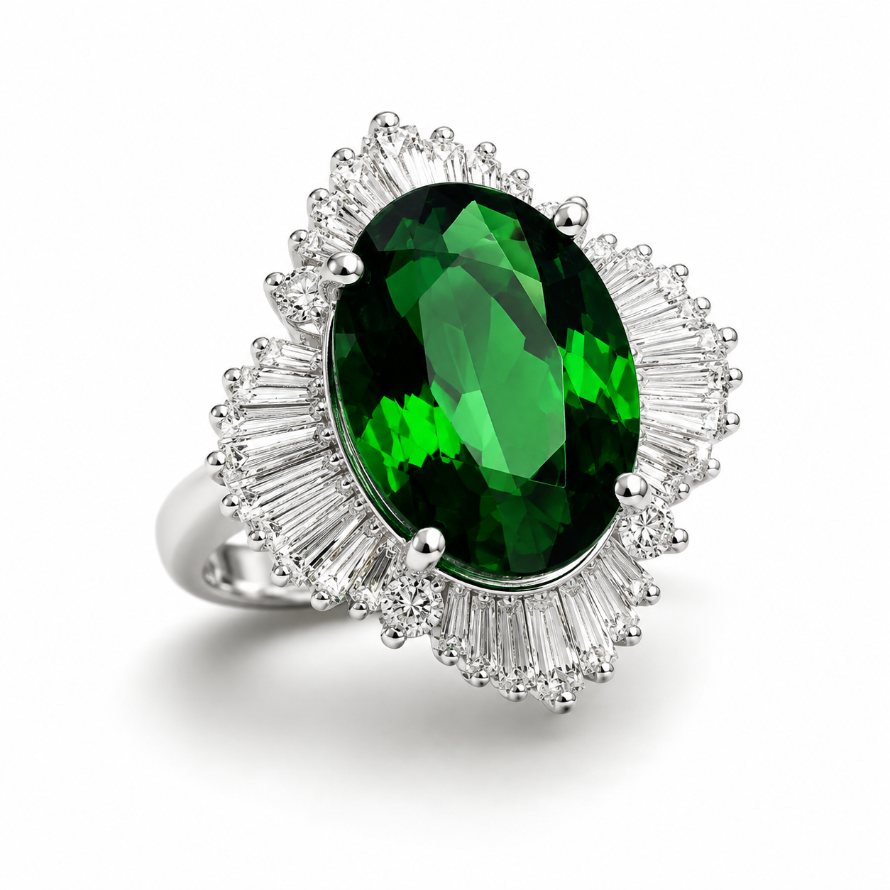 UBV6638FWGTU -White Gold Fashion Ring