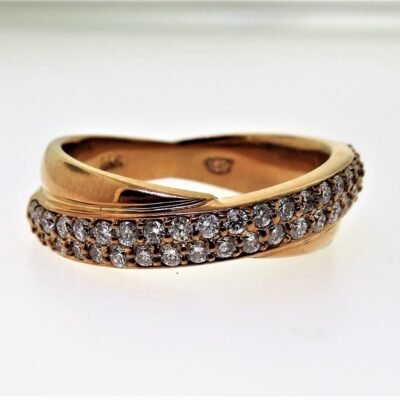 UBV7019LP - 14K Rose Gold Anniversary Ring