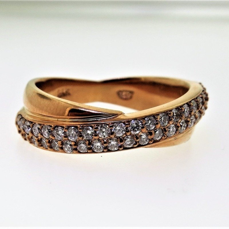 UBV7019LP - 14K Rose Gold Anniversary Ring