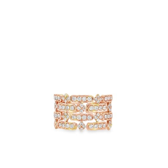 UBV7127ABP - 14K Rose Gold Anniversary Ring