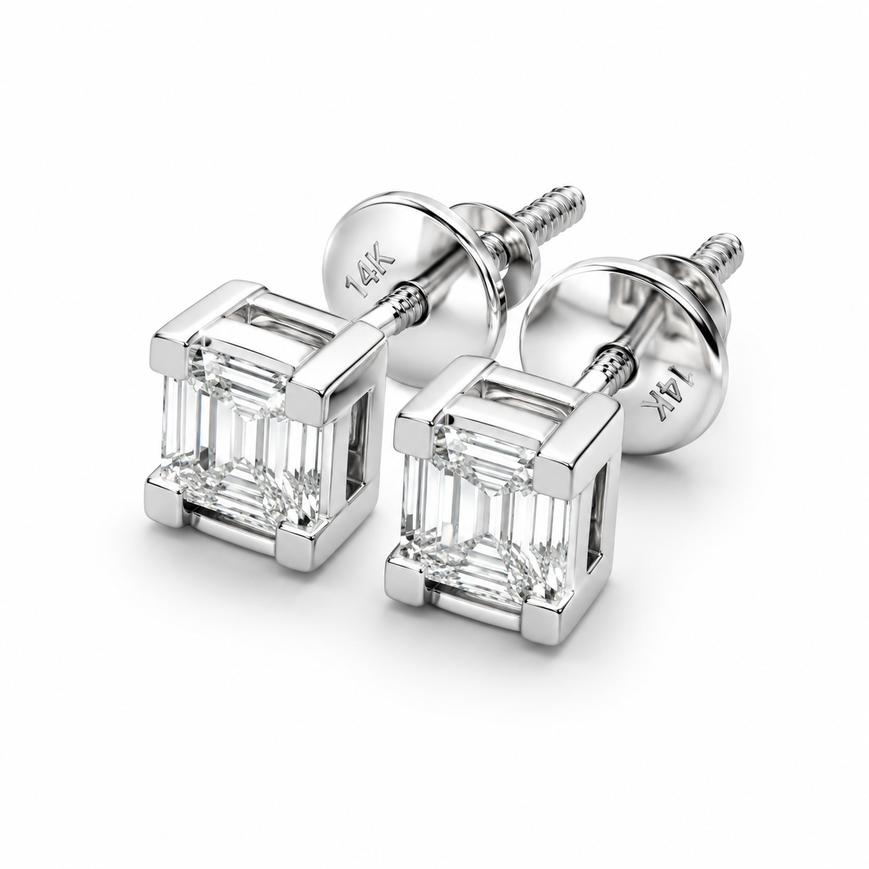UBV7343W - White Gold Earring
