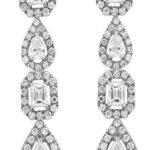 UBV7365ERW - 14K White Gold Dangle Earrings
