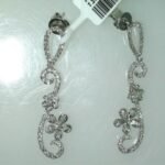 UEL263EW - 14K White Gold Dangle Earrings