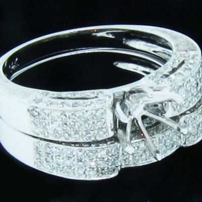 URJ1938W - 14K White Gold Semi Mount Ring