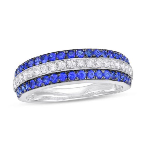 UBV5866ABWTSA - 14K White Gold Anniversary Ring