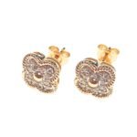 CER3166Y - 14K Yellow Gold Stud Earrings