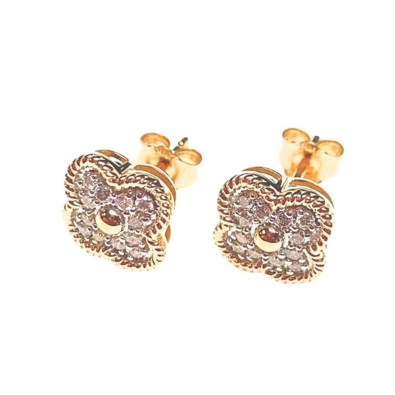 CER3166Y - 14K Yellow Gold Stud Earrings