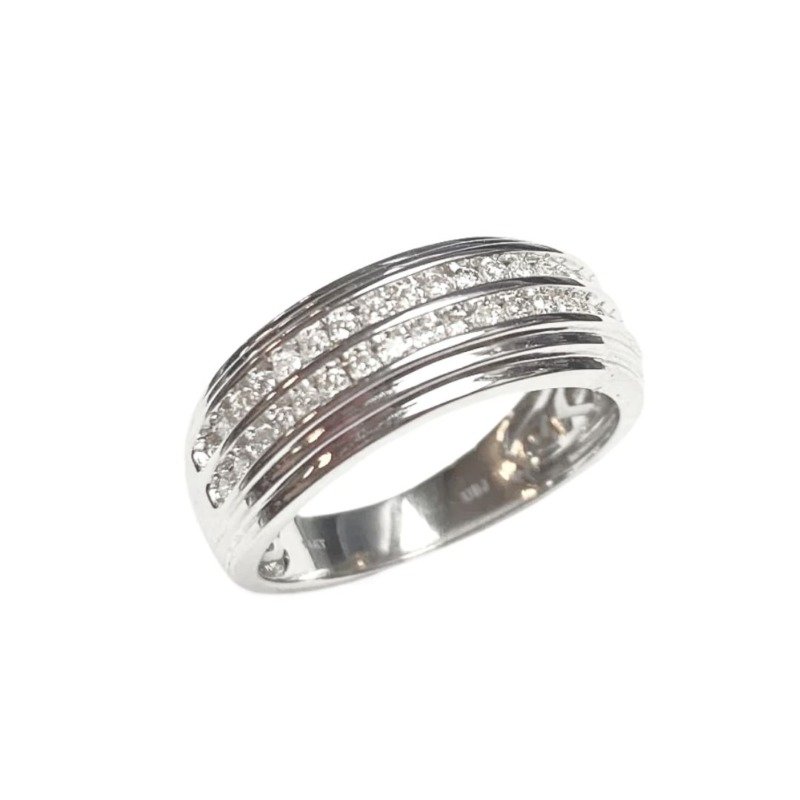 CO14GRW057 - 14K White Gold Gents Ring