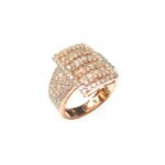 AJGR20559-10P - 10K Rose Gold Gents Ring