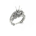 0507RA06W - 14K White Gold Semi Mount Ring