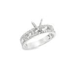 51224-E-SMW - 14K White Gold Semi Mount Ring