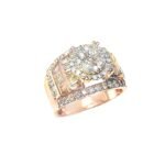 AJ00843LS-10P - 10K Rose Gold Fashion Ring