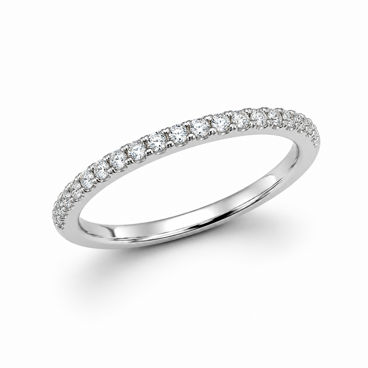 UB7382LTW -White Gold Fashion Ring